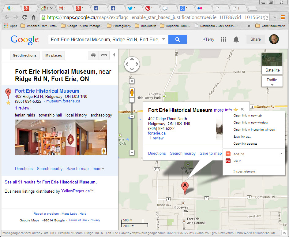 Fort Erie Historical Museum, Google listing, +Local, Google Business View